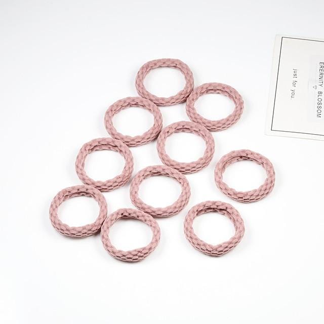 10PCS Women Girls Simple Basic Elastic Hair Bands Ties Scrunchie Ponytail Holder Rubber Bands Fashion Headband Hair Accessories