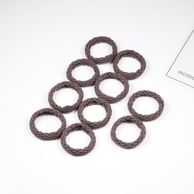 10PCS Women Girls Simple Basic Elastic Hair Bands Ties Scrunchie Ponytail Holder Rubber Bands Fashion Headband Hair Accessories