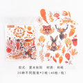 40pcs/lot Cute Washi Paper Stationery Sticker Set Kawaii Stickers Decoration Label For Journal Planner Scrapbooking Album Diary