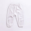 New 2-7y 2018 Summer Solid Color Linen Pleated Children Ankle-length Pants for Baby Boys Pants Harem Pants for Kids Child