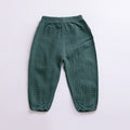 New 2-7y 2018 Summer Solid Color Linen Pleated Children Ankle-length Pants for Baby Boys Pants Harem Pants for Kids Child