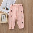 New 2-7y 2018 Summer Solid Color Linen Pleated Children Ankle-length Pants for Baby Boys Pants Harem Pants for Kids Child