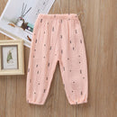 New 2-7y 2018 Summer Solid Color Linen Pleated Children Ankle-length Pants for Baby Boys Pants Harem Pants for Kids Child