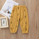 New 2-7y 2018 Summer Solid Color Linen Pleated Children Ankle-length Pants for Baby Boys Pants Harem Pants for Kids Child