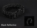 24.5cm Nine Core Reflective Paracord Escape Emergency Glowing Plaited Rope EDC Survival Saving Bracelet with Whistle Tools