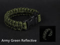 24.5cm Nine Core Reflective Paracord Escape Emergency Glowing Plaited Rope EDC Survival Saving Bracelet with Whistle Tools
