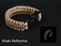 24.5cm Nine Core Reflective Paracord Escape Emergency Glowing Plaited Rope EDC Survival Saving Bracelet with Whistle Tools