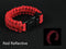 24.5cm Nine Core Reflective Paracord Escape Emergency Glowing Plaited Rope EDC Survival Saving Bracelet with Whistle Tools