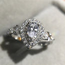 CC Trendy Jewelry S925 Rings For Women Cubic Zirconia Charms Bridal Wedding Engagement White Gold Color Ring Drop Shipping