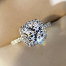 CC Trendy Jewelry S925 Rings For Women Cubic Zirconia Charms Bridal Wedding Engagement White Gold Color Ring Drop Shipping