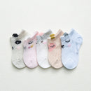 5 Pairs/lot 0 to 7 Years Spring Summer Thin Mesh Socks For Girls Boys Cute Animal Children's Thin Sock Baby Newborn Short Socks