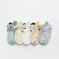 5 Pairs/lot 0 to 7 Years Spring Summer Thin Mesh Socks For Girls Boys Cute Animal Children's Thin Sock Baby Newborn Short Socks