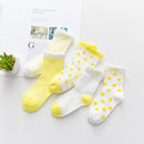 5 Pairs/lot 0 to 7 Years Spring Summer Thin Mesh Socks For Girls Boys Cute Animal Children's Thin Sock Baby Newborn Short Socks