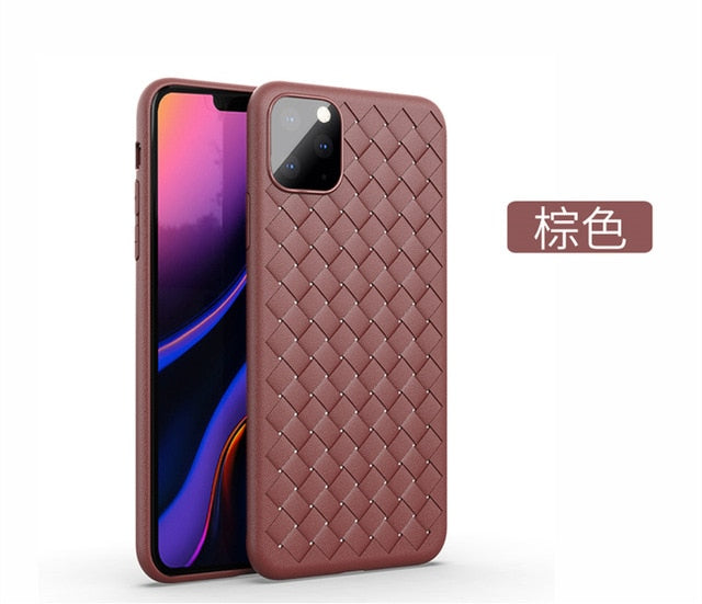 Silicone Soft Mesh Weave Case For iPhone 11 Pro Max XS 6 6S 7 8 Plus X XR