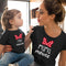MAMA and mini Family Matching clothes Cotton kawaii bow tshirt mommy and me clothes  Tops baby girl clothes matching outfits