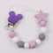 Baby Boy Girl Pacifier Holder Chain Food Grade Chew Silicone Beads Bling Bling Infant Pacifier Clip
