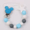 Baby Boy Girl Pacifier Holder Chain Food Grade Chew Silicone Beads Bling Bling Infant Pacifier Clip