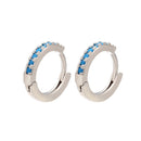 ZHUKOU 13x14mm one pair crystal hoop earrings for women jewelry DIY small earrings hooks jewelry accessories making model:VE82