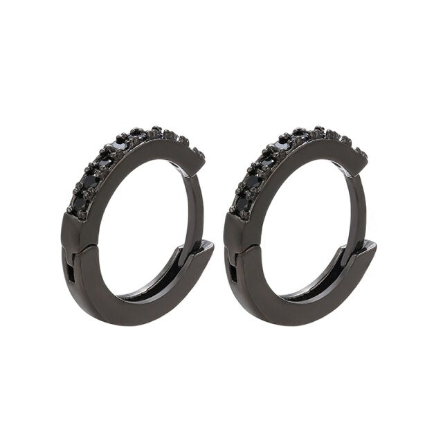 ZHUKOU 13x14mm one pair crystal hoop earrings for women jewelry DIY small earrings hooks jewelry accessories making model:VE82