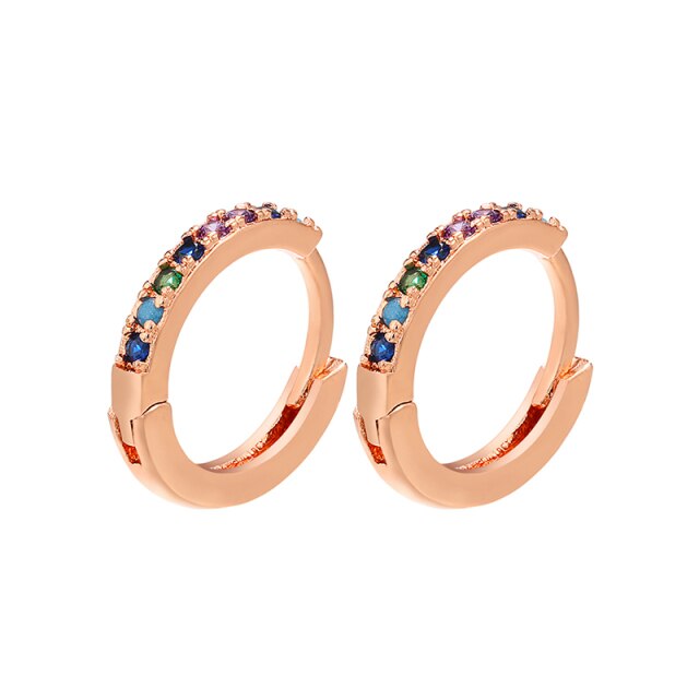 ZHUKOU 13x14mm one pair crystal hoop earrings for women jewelry DIY small earrings hooks jewelry accessories making model:VE82