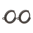 ZHUKOU 13x14mm one pair crystal hoop earrings for women jewelry DIY small earrings hooks jewelry accessories making model:VE82