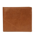 GENODERN Cow Leather Men Wallets with Coin Pocket Vintage Male Purse Function Brown Genuine Leather Men Wallet with Card Holders