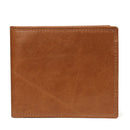 GENODERN Cow Leather Men Wallets with Coin Pocket Vintage Male Purse Function Brown Genuine Leather Men Wallet with Card Holders