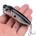Hot 1pcs Fishing Lures 6.5cm/12g Topwater Popper Bait 5 Color Hard Bait Artificial Wobblers Plastic Fishing Tackle With 6# Hooks