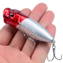 Hot 1pcs Fishing Lures 6.5cm/12g Topwater Popper Bait 5 Color Hard Bait Artificial Wobblers Plastic Fishing Tackle With 6