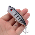Hot 1pcs Fishing Lures 6.5cm/12g Topwater Popper Bait 5 Color Hard Bait Artificial Wobblers Plastic Fishing Tackle With 6# Hooks