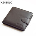 X.D.BOLO Wallet Men Leather Genuine Cow Leather Man Wallets With Coin Pocket Man Purse leather Money Bag Male Wallets Wholesale
