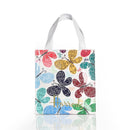 London Style PVC Reusable Shopping Bag Women's Bag Eco Friendly Flower Shopper Bag Waterproof Handbag Lunch Tote Shoulder Bag