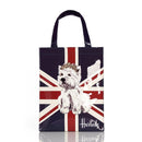 London Style PVC Reusable Shopping Bag Women's Bag Eco Friendly Flower Shopper Bag Waterproof Handbag Lunch Tote Shoulder Bag