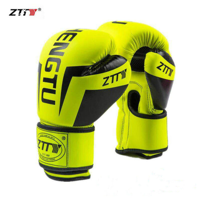 ZTTY Kick Boxing Gloves for Men Women PU Karate Muay Thai Guantes De Boxeo Free Fight MMA Sanda Training Adults Kids Equipment