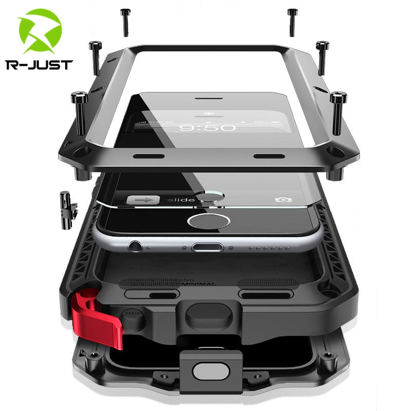 Heavy Duty Protection Armor Metal Aluminum Phone Case for iPhone 11 Pro XS MAX SE 2 XR 6 6S 7 8 Plus X 5S