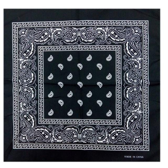 outdoor Bandana Square Scarf 55cm*55cm Black Red Paisley Headband Printed For Women/Men/Boys/Girls