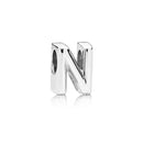 Simple Style Vintage Alloy 26 Letter Beads Fit Original Pandora Charms for Women Birthday Gift Handmade Jewelry