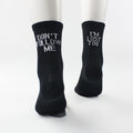 2020 Black White Cotton Socks AB Side Don't Follow Me I'm Lost too Creative Unisex Women Men Casual Socks Daily