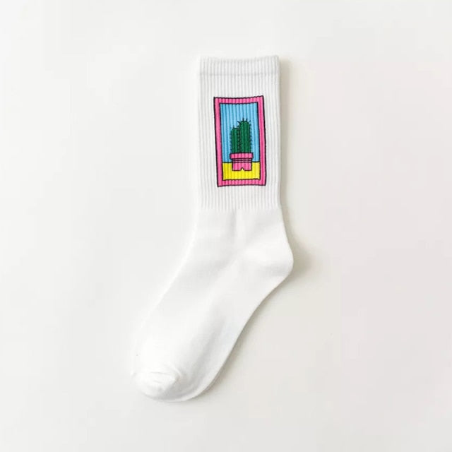 2020 Black White Cotton Socks AB Side Don't Follow Me I'm Lost too Creative Unisex Women Men Casual Socks Daily