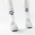2020 Black White Cotton Socks AB Side Don't Follow Me I'm Lost too Creative Unisex Women Men Casual Socks Daily