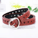PKWYKLRE New sweetheart buckle with adjustable ladies luxury brand cute Heart-shaped thin belt high quality punk fashion belts