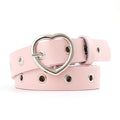 PKWYKLRE New sweetheart buckle with adjustable ladies luxury brand cute Heart-shaped thin belt high quality punk fashion belts