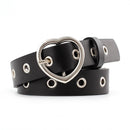 PKWYKLRE New sweetheart buckle with adjustable ladies luxury brand cute Heart-shaped thin belt high quality punk fashion belts