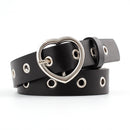 PKWYKLRE New sweetheart buckle with adjustable ladies luxury brand cute Heart-shaped thin belt high quality punk fashion belts