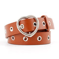 PKWYKLRE New sweetheart buckle with adjustable ladies luxury brand cute Heart-shaped thin belt high quality punk fashion belts