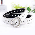 PKWYKLRE New sweetheart buckle with adjustable ladies luxury brand cute Heart-shaped thin belt high quality punk fashion belts
