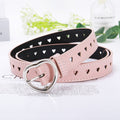 PKWYKLRE New sweetheart buckle with adjustable ladies luxury brand cute Heart-shaped thin belt high quality punk fashion belts