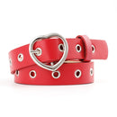 PKWYKLRE New sweetheart buckle with adjustable ladies luxury brand cute Heart-shaped thin belt high quality punk fashion belts