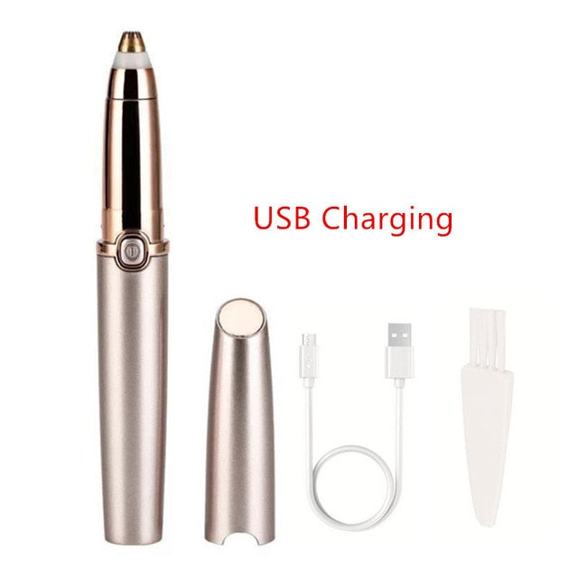 Protable Mini Electric Eyebrow Trimmer Lip Face Hair Razor Epilator Pen Hair Remover Eyebrow Shaver USB Rechargable 40