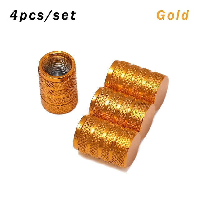 4PC Universal Dustproof Aluminium Alloy Bicycle Cap Wheel Tire Covered Car Truck Tube Tyre Bike Accessories 10 Colors